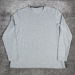 Public Rec Shirt Men's‎ Large Heathered Gray Long Sleeve Crew Neck Pima Cotton